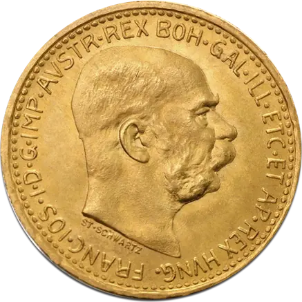 Gouden 10 corona munt Oostenrijk
