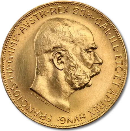 Gouden 100 corona munt Oostenrijk