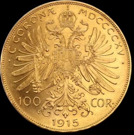 Gouden 100 corona munt Oostenrijk