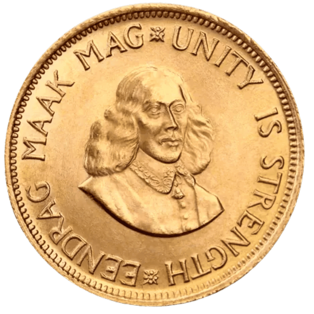 Gouden 2 Rand munt Zuid-Afrika