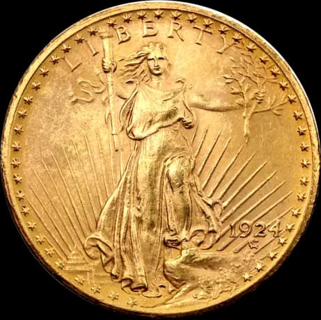 Gouden 20 dollar double eagle munt