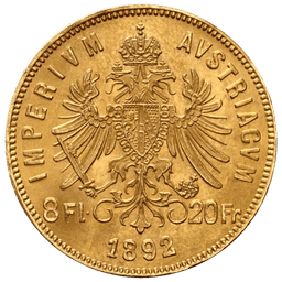 Gouden 20 francs 8 florijn munt 2