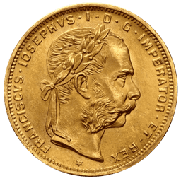 Gouden 20 francs 8 florijn munt 1