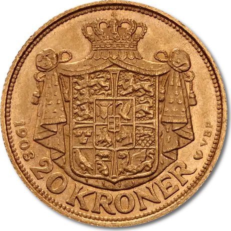 Gouden 20 kroon 1908 - 1912