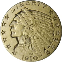 Gouden 5 dollar half indian head munt 2