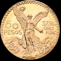 Gouden 50 pesos Mexico 1