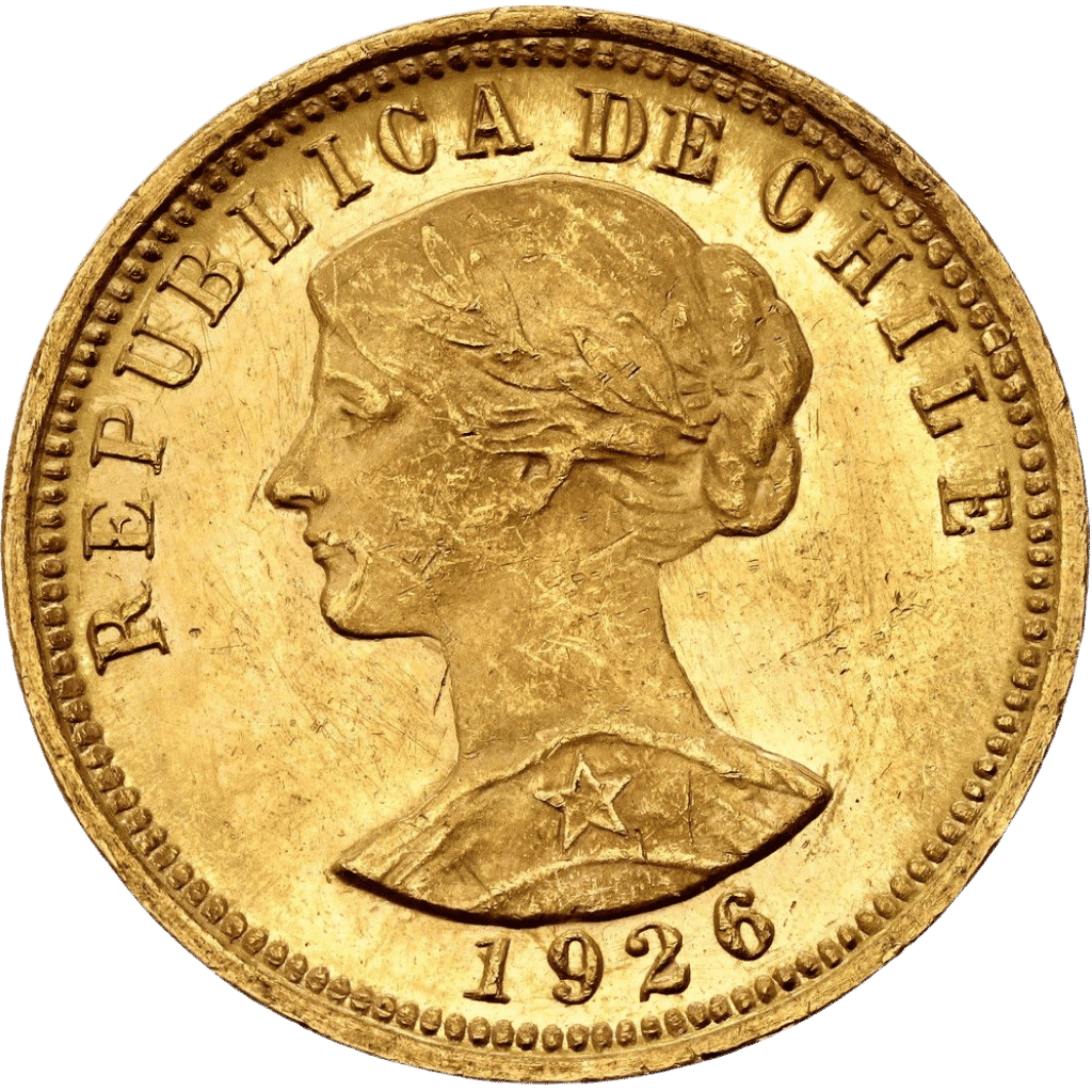 Gouden Liberty 100 Pesos Chili
