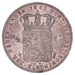 Halve gulden zilver 1857 - 1919 1