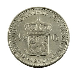 Halve gulden zilver 1921 - 1930 1
