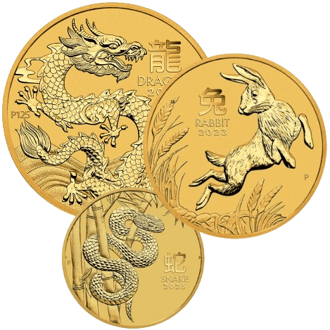 Lunar munt goud 1/10 troy ounce