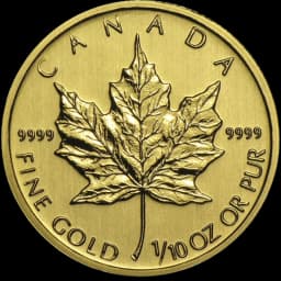 Maple Leaf goud 1/10 troy ounce 2