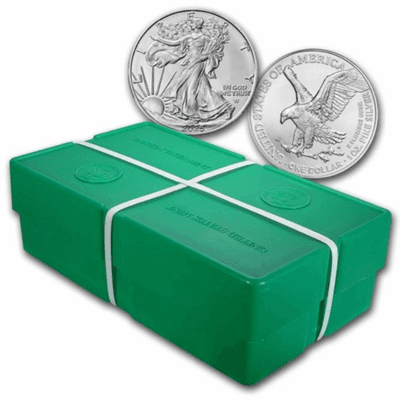 Monsterbox 1 troy ounce zilveren American Eagle (500 stuks)