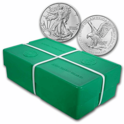 Monsterbox 1 troy ounce zilveren American Eagle (500 stuks)