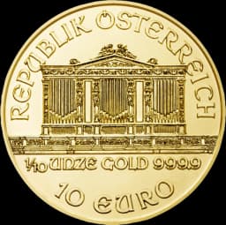 Philharmoniker goud 1/10 troy ounce 1