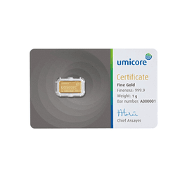 1 gram goudbaar Umicore 1