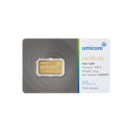 2,5 gram goudbaar Umicore 1