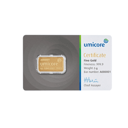 5 gram goudbaar Umicore 1