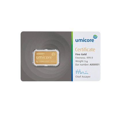 5 gram goudbaar Umicore