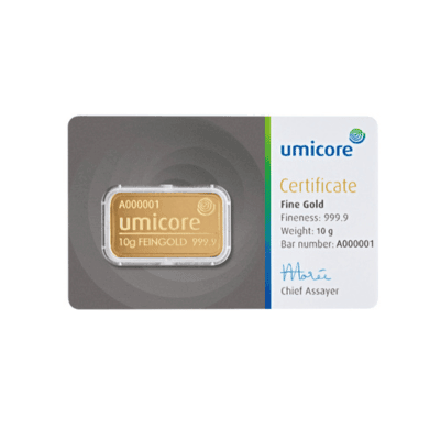 10 gram goudbaar Umicore
