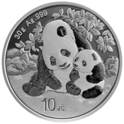 Zilveren panda munt 30 gram 2