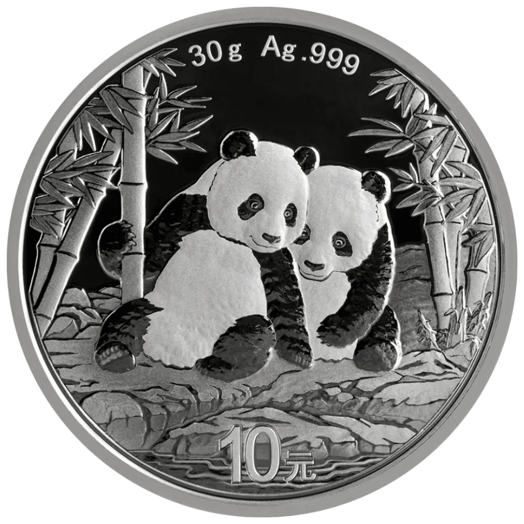Zilveren panda munt 30 gram