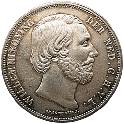 Zilveren rijksdaalder Willem I, II en III 1