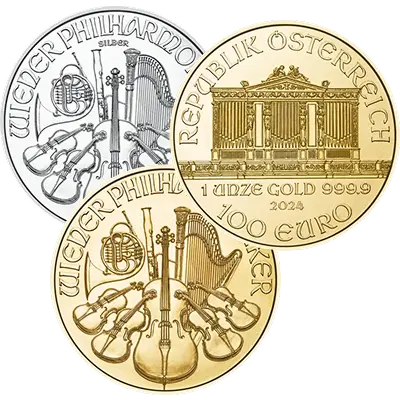 Philharmoniker gouden en zilveren munten Goudzaken