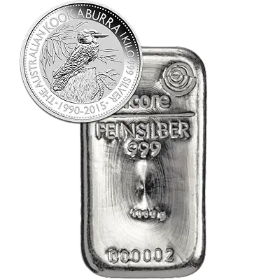 1 kilo zilverbaar of zilveren munt verkopen bij Goudzaken