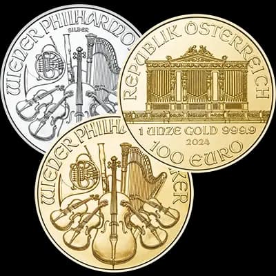 Philharmoniker gouden en zilveren munten Goudzaken